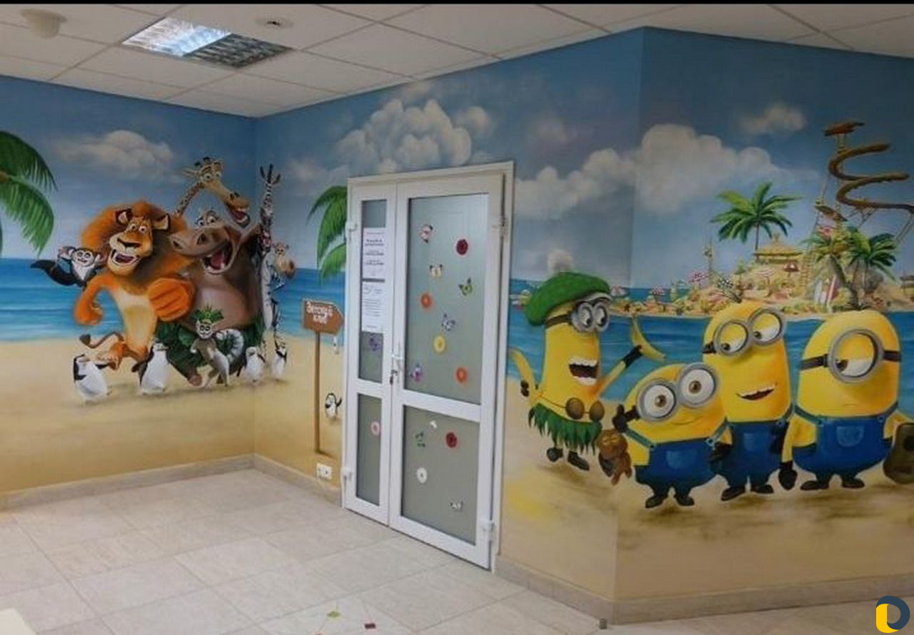 Рисунок/роспись стен/окон/досок.аэрограф художник