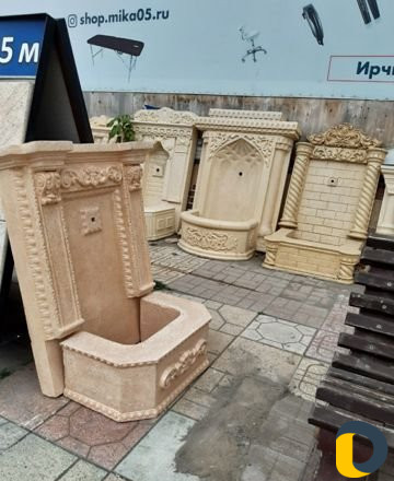 Родники,скамейки,вазы