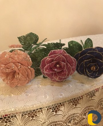 Роза с бисера