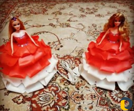 Розы и куклы и свитильники из изалона