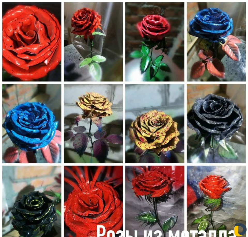 Розы из металла