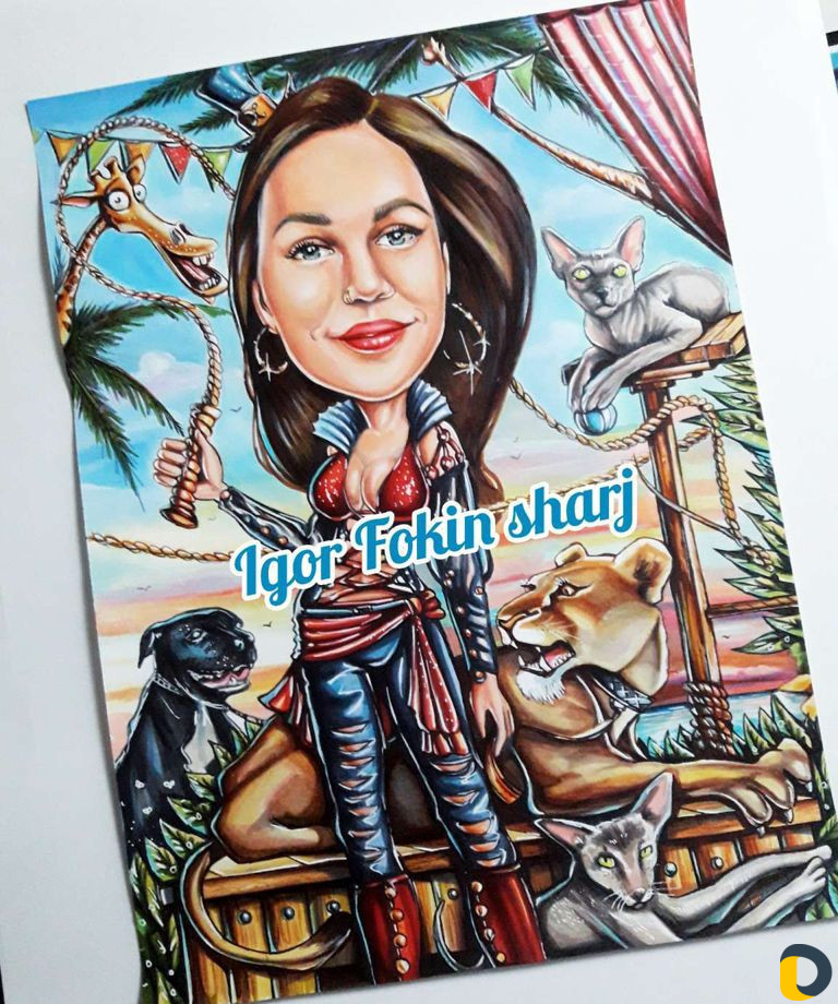 Шарж по фото. Шаржист на праздник