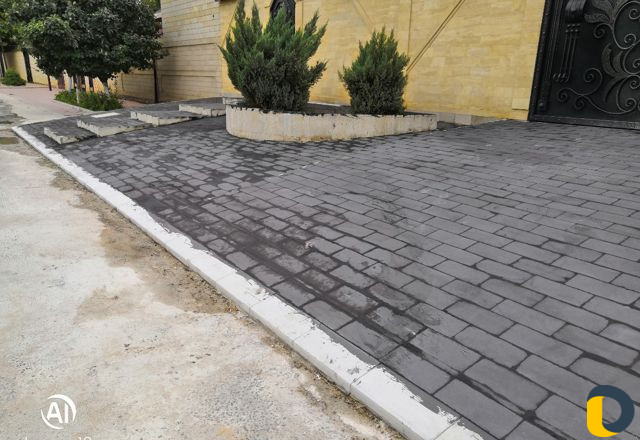 Шлифовка бетонная мозаика декоротивного камня
