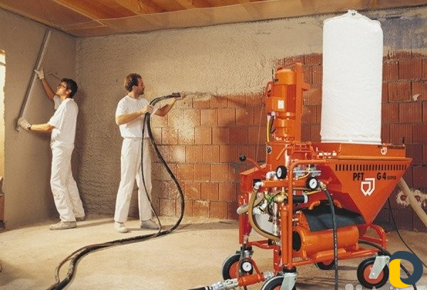 Штукатурка машинного нанесения. Механизированная