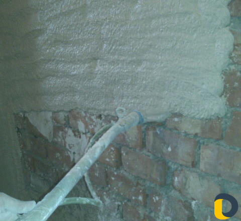 Штукатурка машинным способом работа под обои