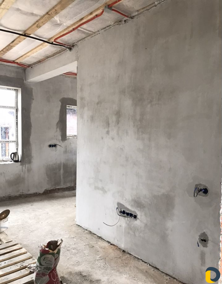 Штукатурка стен, потолков, стяжка пола