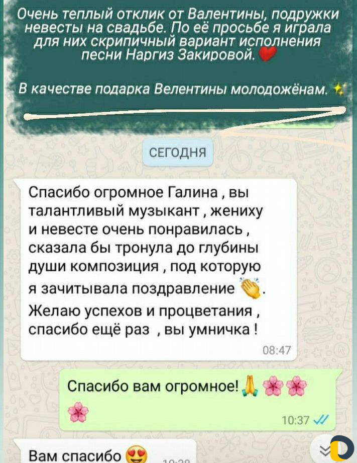 Скрипка. Музыкальное сопровождение мероприятий