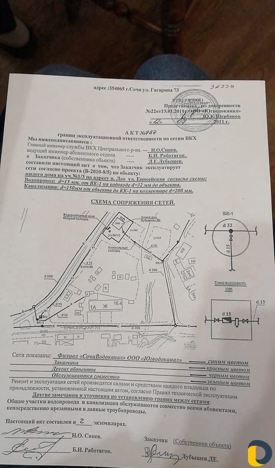 Согласование подключение Воды, Газа, Электричества