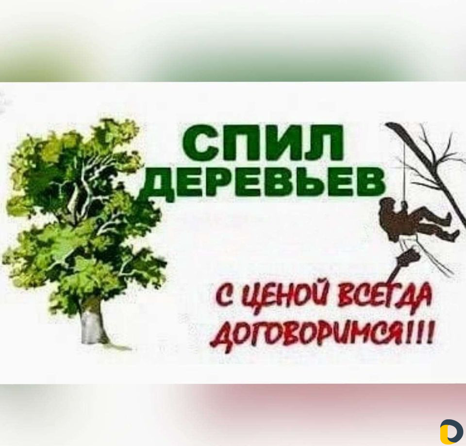 Спил деревьев любой сложности