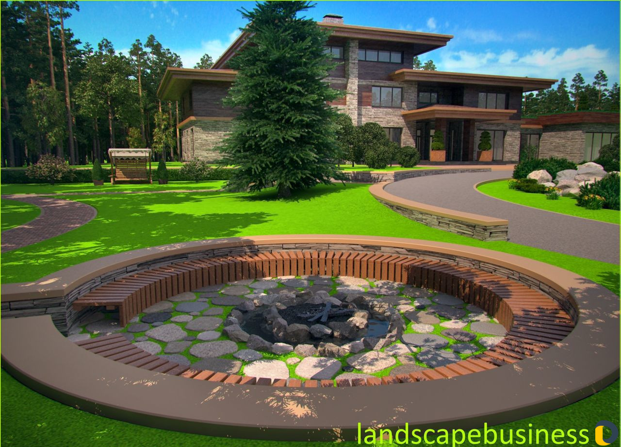 Строительство, водопады пруды бетон, дома, проект