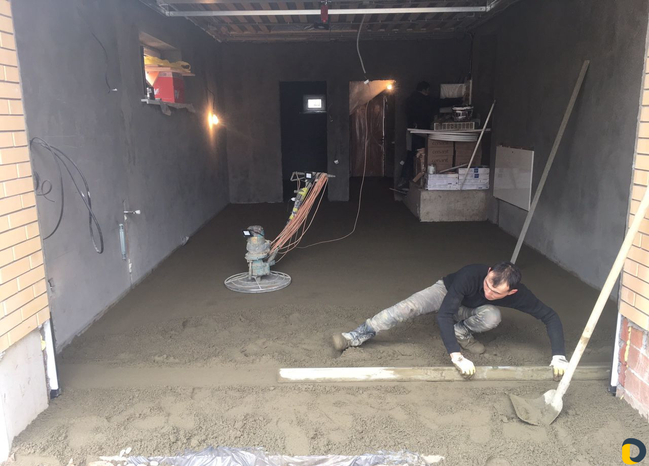 Стяжка пола, механизированная, полусухая, сухая