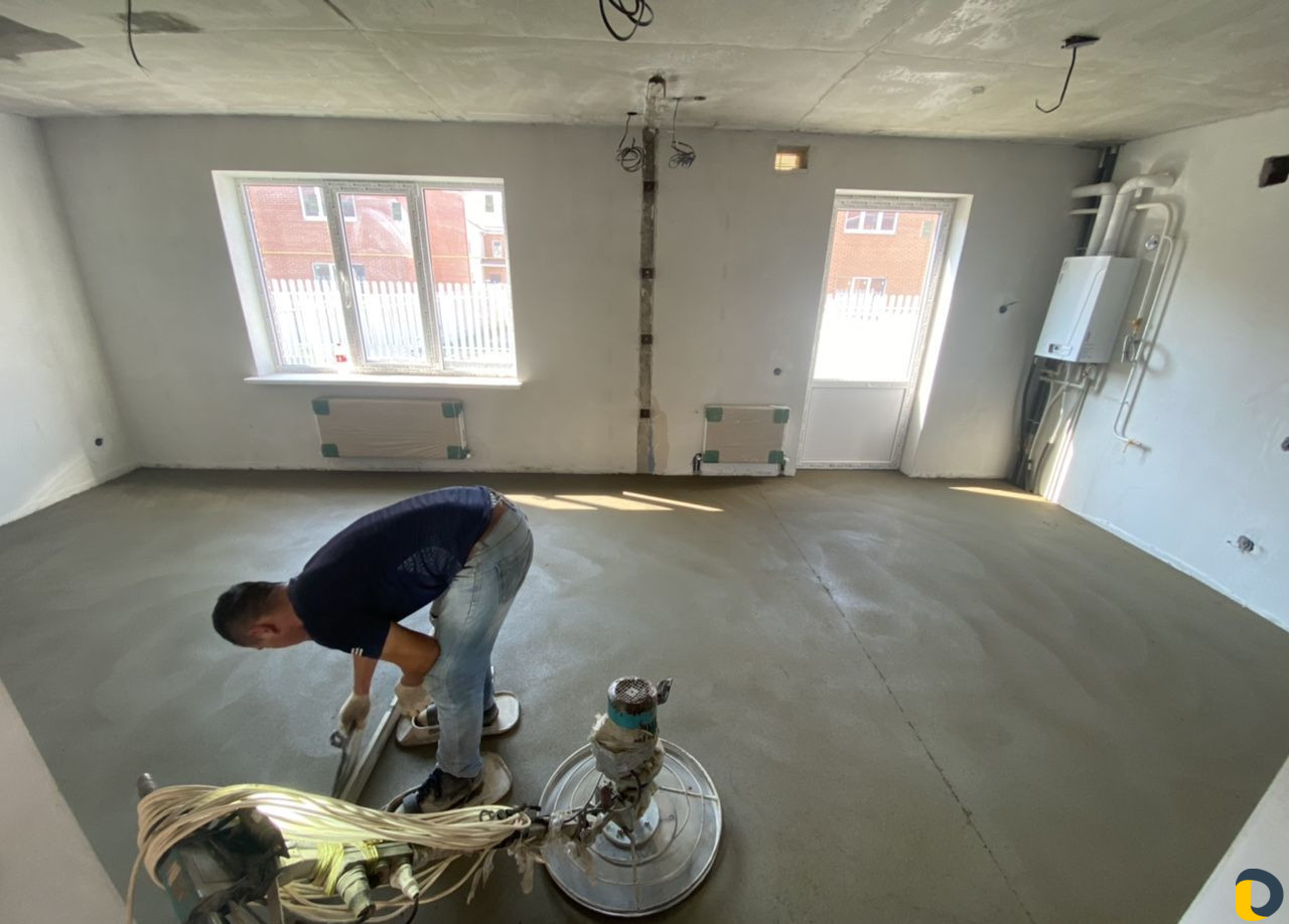 Стяжка пола, механизированная, полусухая, сухая