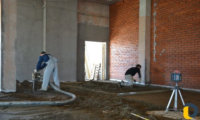 Стяжка пола полусухая за 1 день