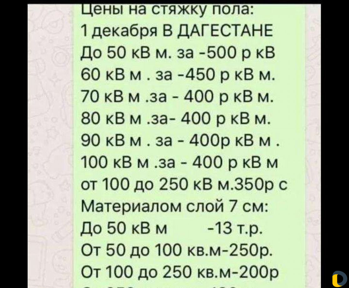 Стяжка пола