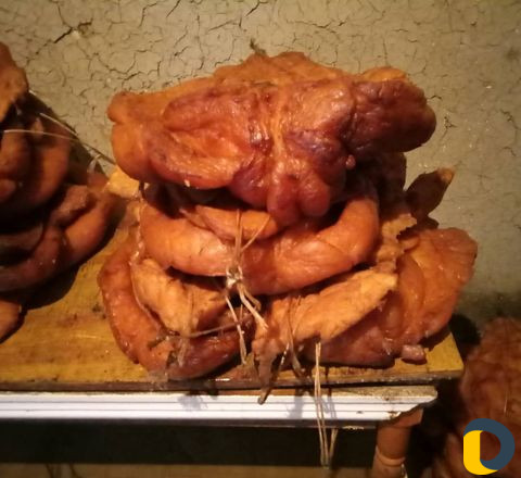 Сушенная колбаса, мясо, натуральный продукт курдюк