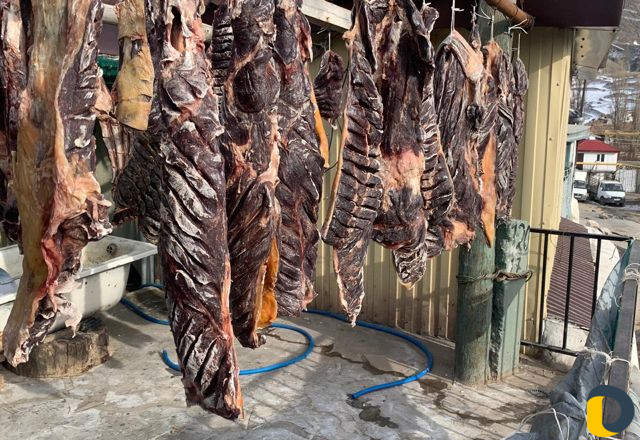 Сушенная колбаса, мясо, натуральный продукт курдюк