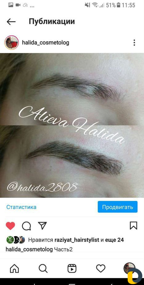 Татуаж бровей волосковый