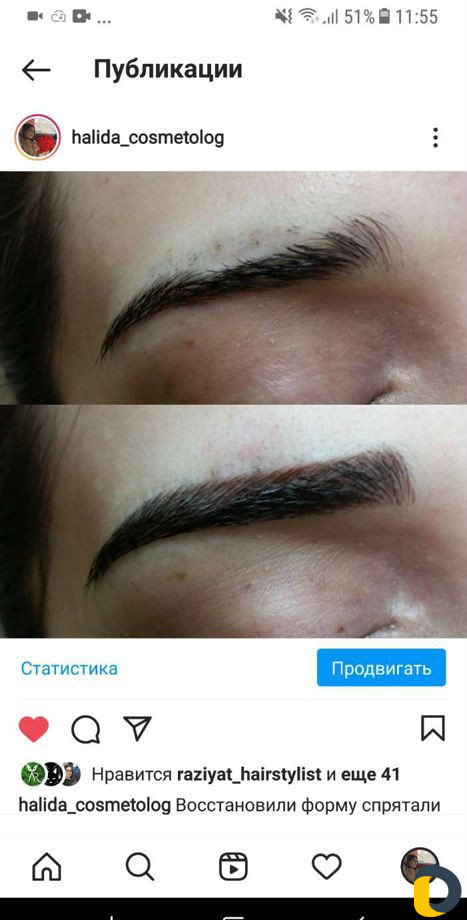 Татуаж бровей волосковый