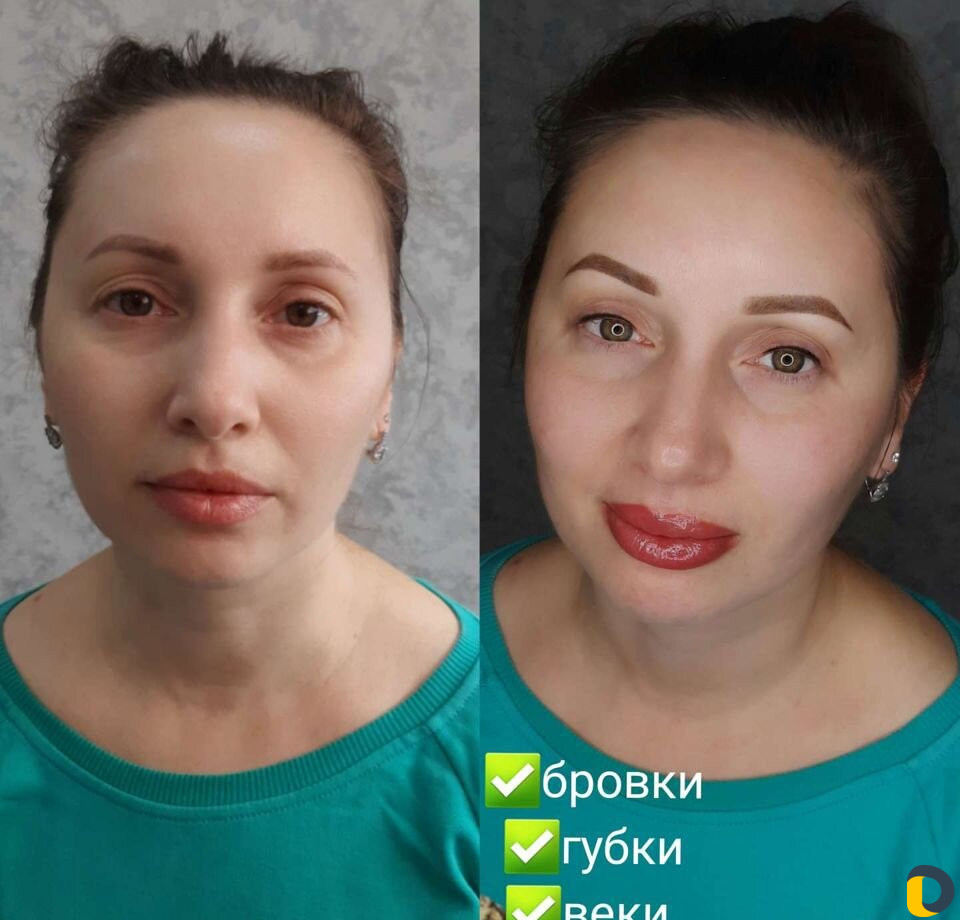 Татуаж перманентный макияж бровей губ век татуаж
