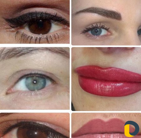 Татуаж век,губ,бровей