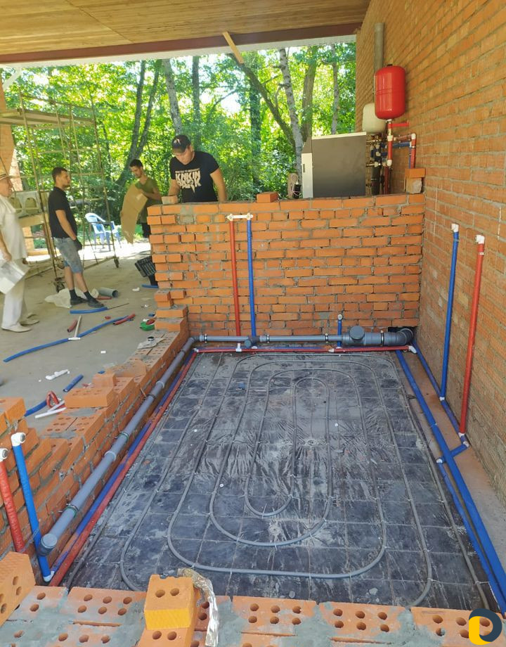 Теплый пол. Монтаж водоснабжения, отопления