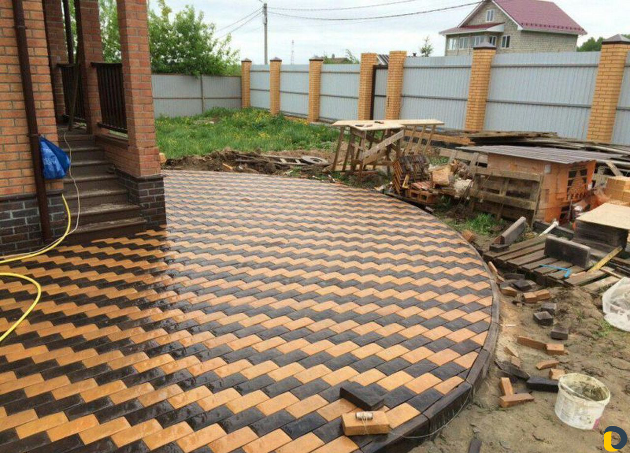 Укладка Брусчатка тротуарной плитки