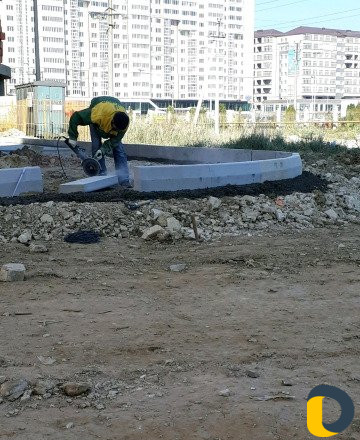 Укладка. плитка, заливка, бордюры, поребрика
