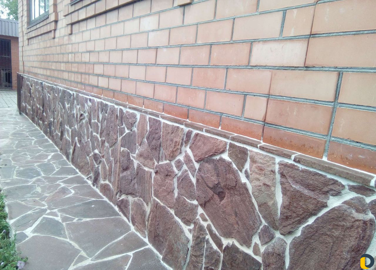 Укладка природного камня песчаник