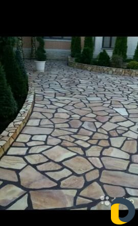 Укладка тротуарной плитки и дикого камня