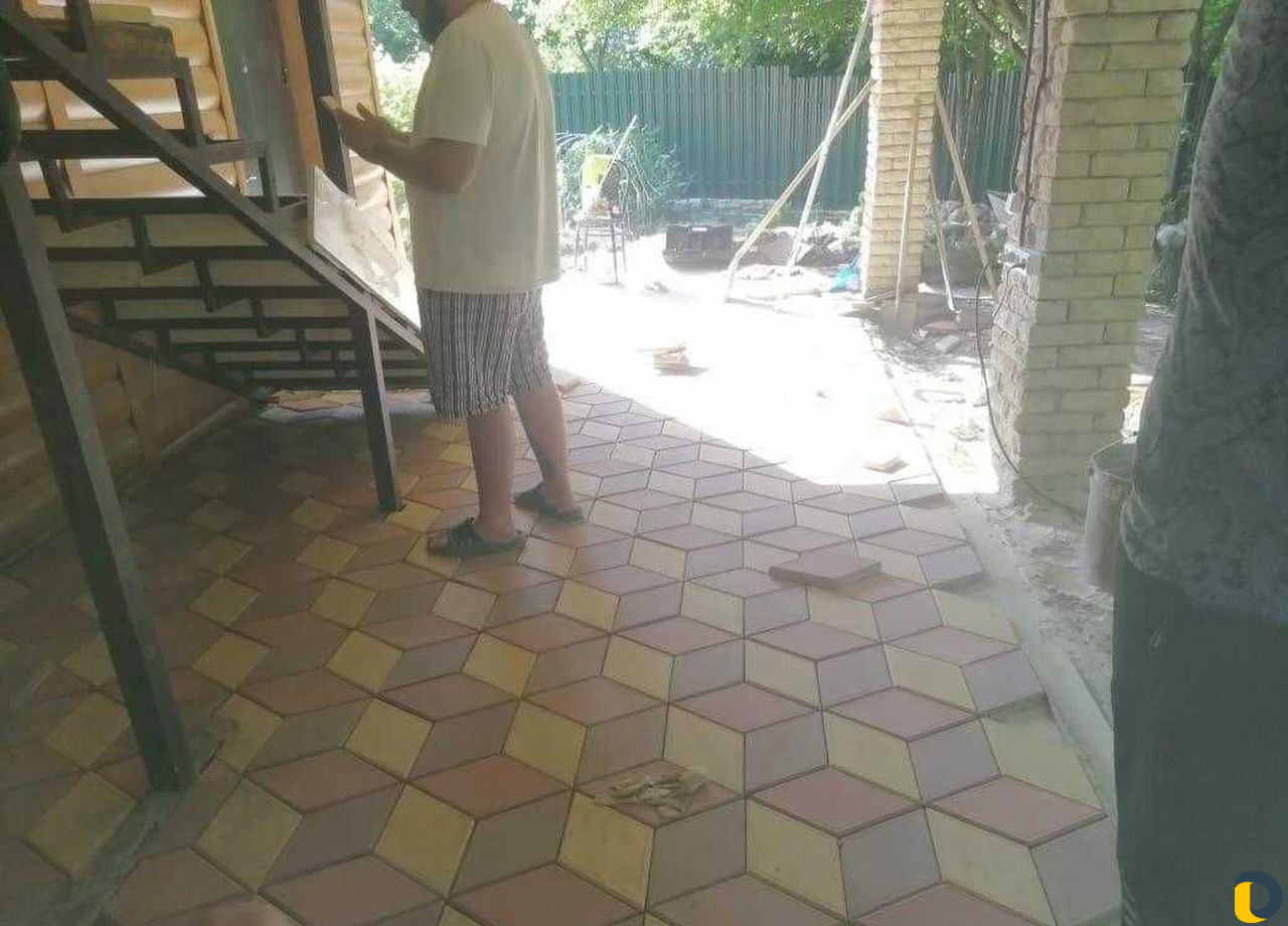 Укладка тротуарной плитки