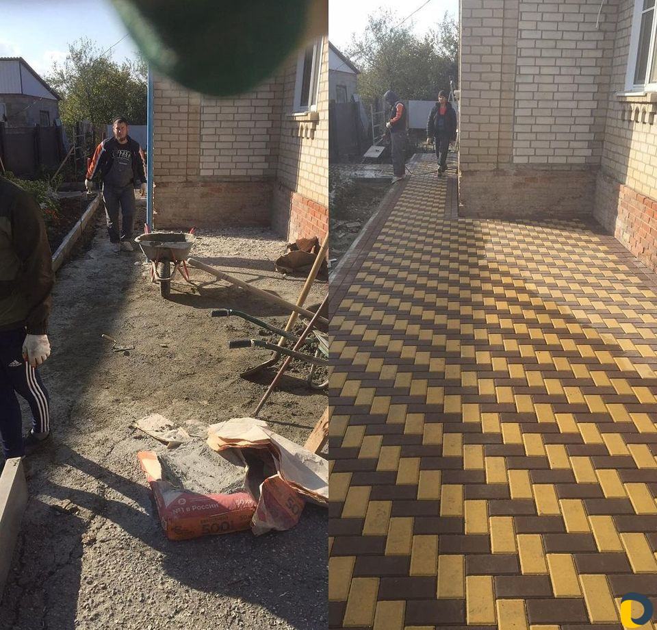 Укладка тротуарной плитки