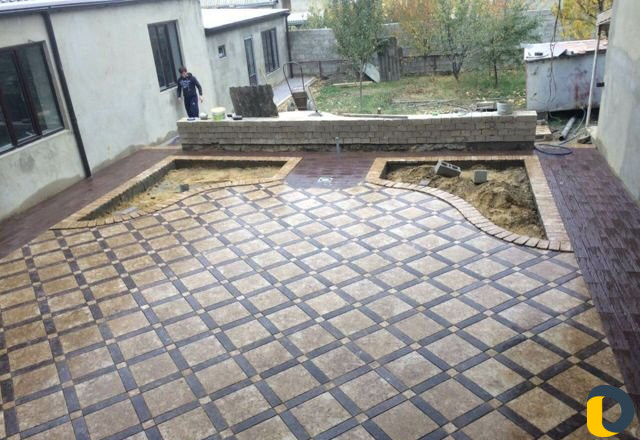 Укладка тротуарной плитки