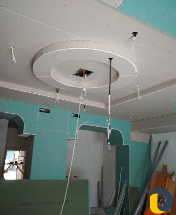 Установка гипсокартона. Керамогранита