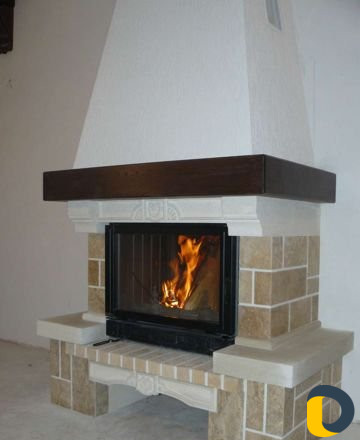 Установка камин барбекю облицовка