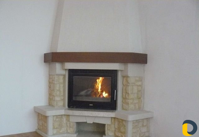 Установка камин барбекю облицовка