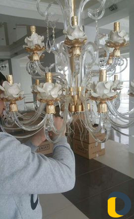 Установка люстр, светильников, бра