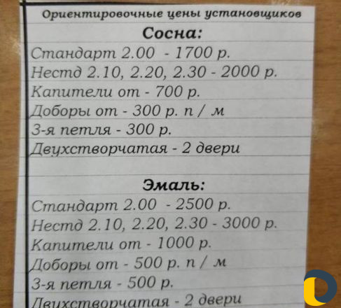 Установка межкомнатных дверей