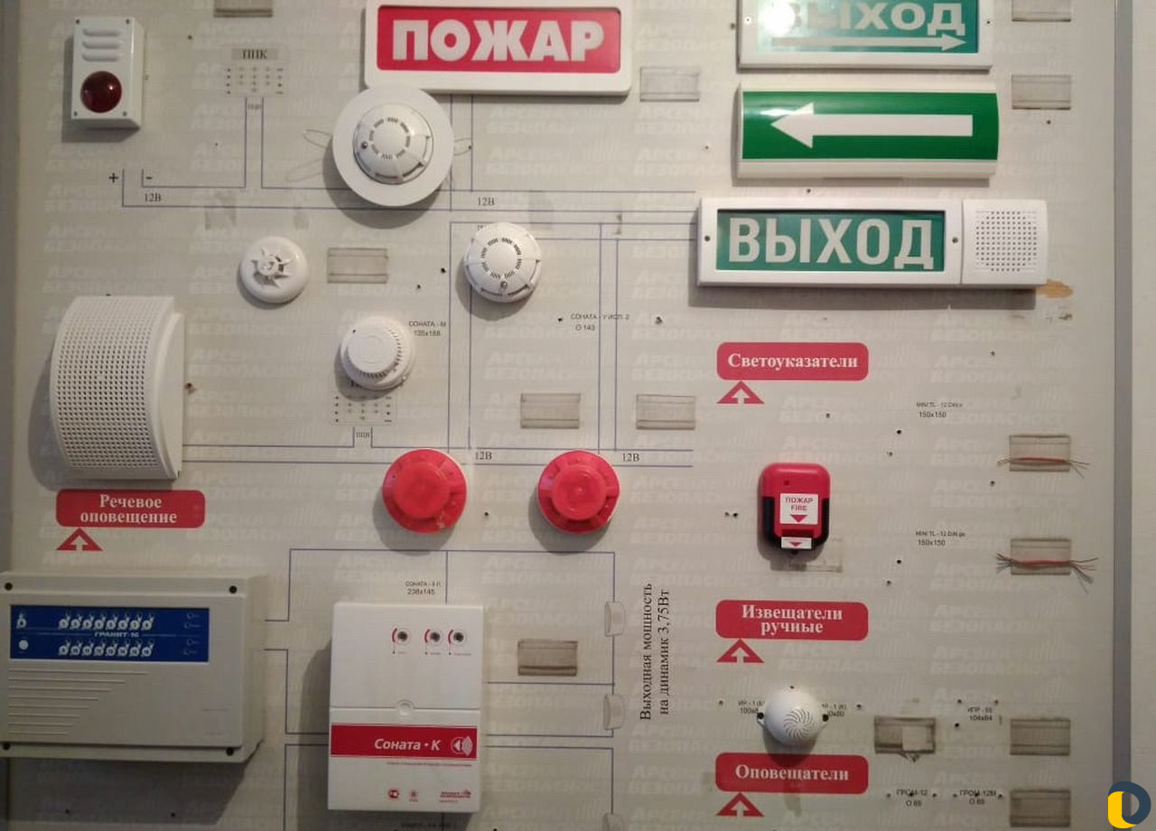 Установка охранной и противопожарной сигнализации