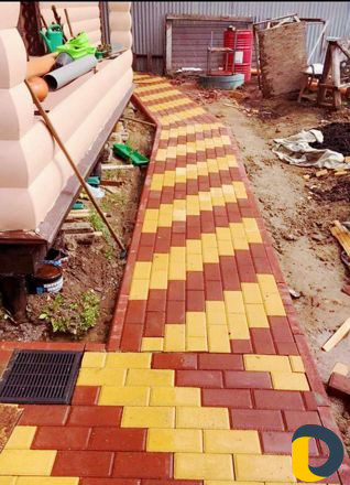 Установка тратуарной плитки