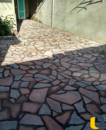 Установка тротуарной плитки и Ростовского камня