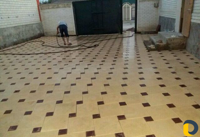 Установка тротуарной плитки