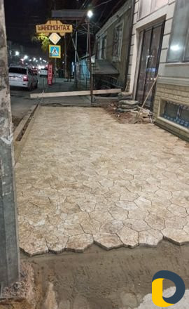Установка тротуарной плитки