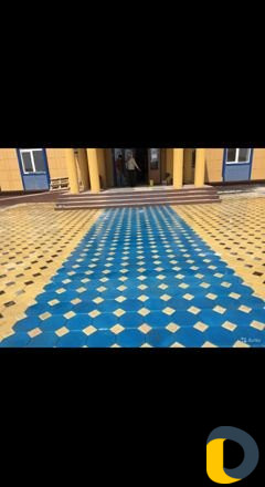Установка тротуарной плитки
