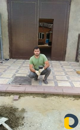 Установка тротуарной плитки