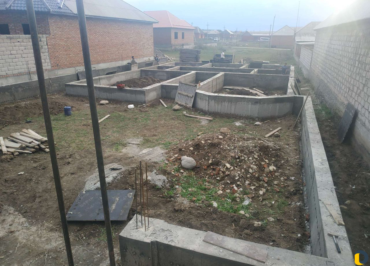 Заливка фундамента