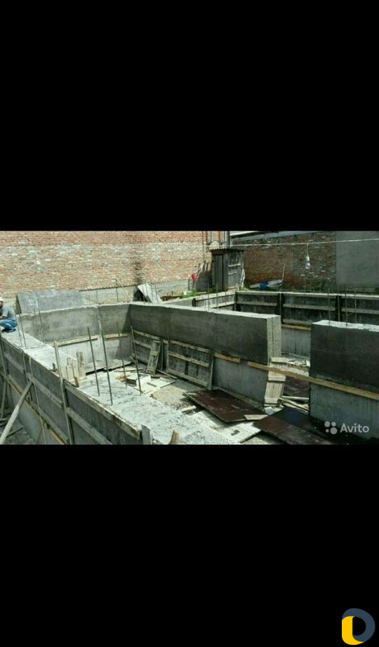 Заливка фундамента