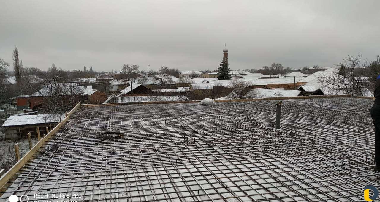 Заливка фундамента