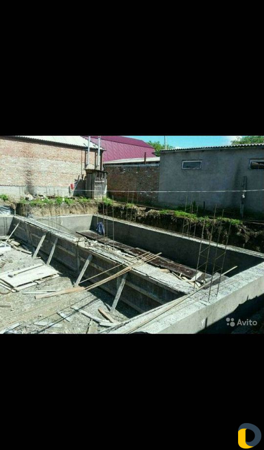 Заливка фундамента