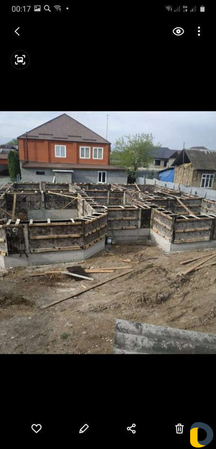 Заливка фундамента