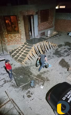Заливка лестниц и арок над воротами